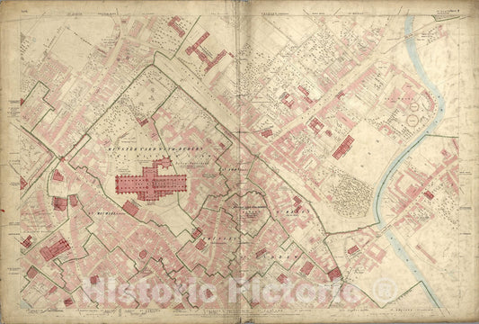 Historic Map : Sheet 9: Plan of York, 1852, 1852, Vintage Wall Art