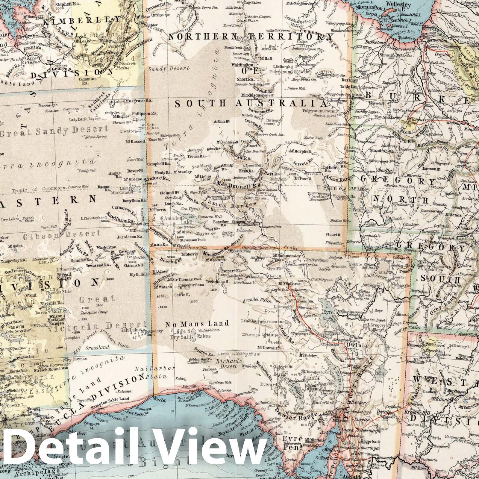 Historic Map : Australia, 1900, Vintage Wall Art