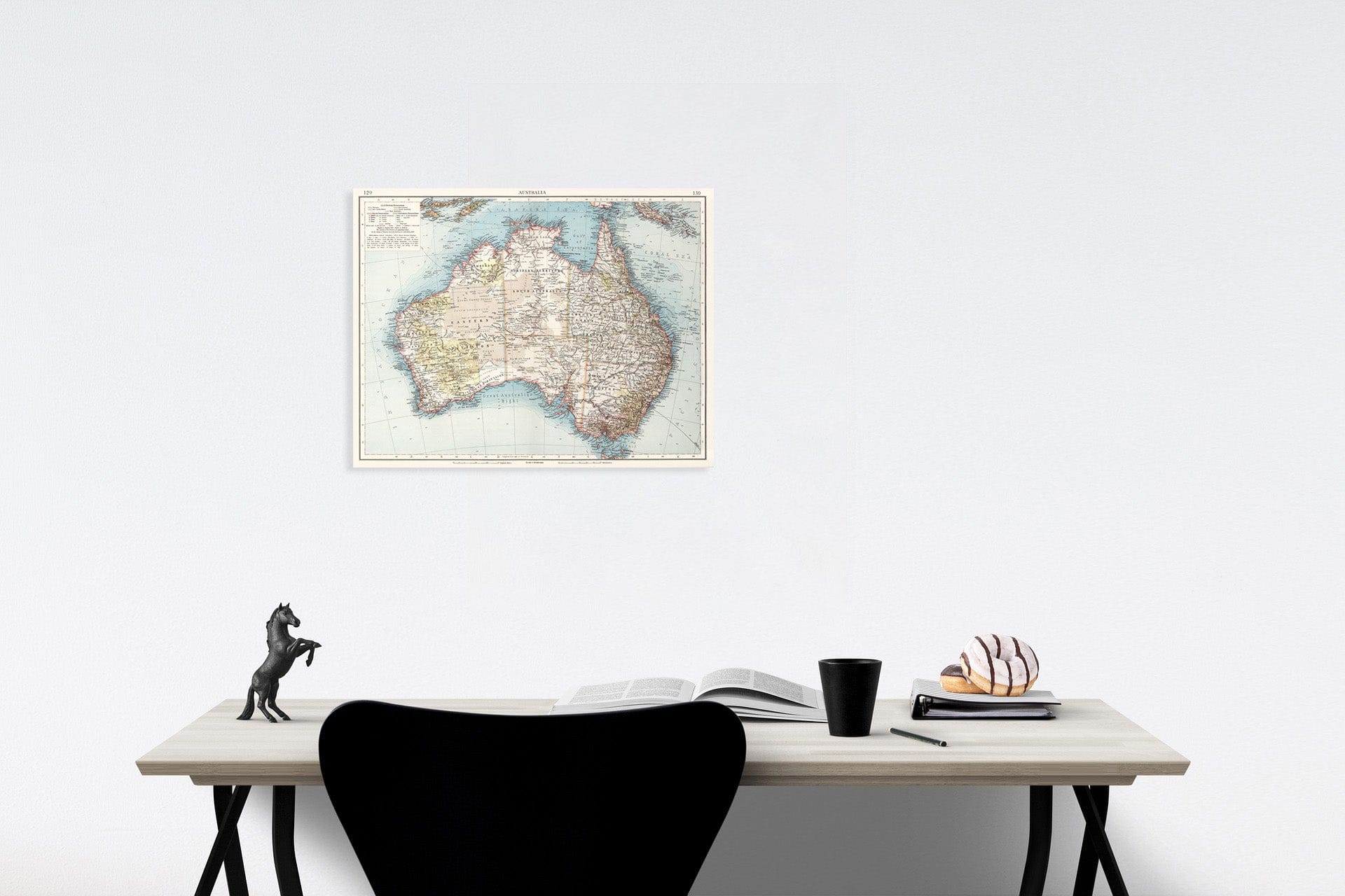 Historic Map : Australia, 1900, Vintage Wall Art