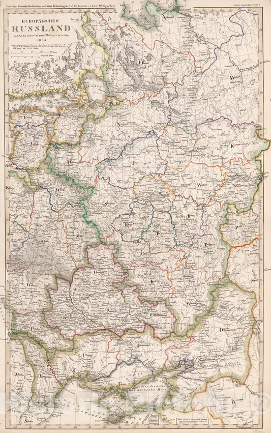 Historic Map : Composite: Europ. Russland, 1825, 1825, Vintage Wall Art