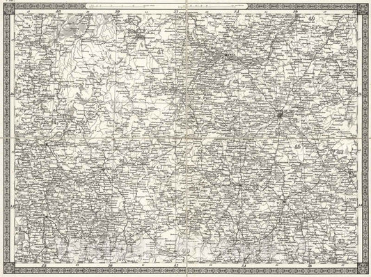 Historic Map : Moskau. VIII, 1837, Vintage Wall Art