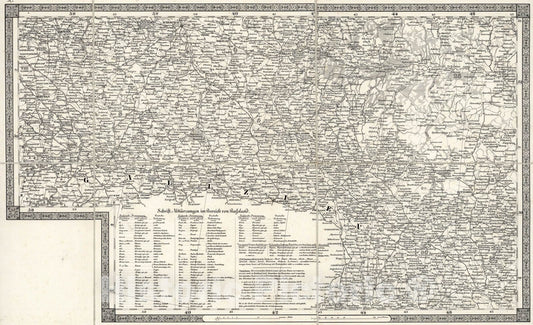 Historic Map : Schrift Abkurzungen im bereich von Russland. Warschau. X, 1837, Vintage Wall Art