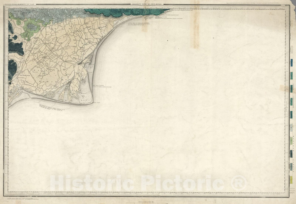 Historic Map : 4. Denge Ness., 1863, Vintage Wall Art