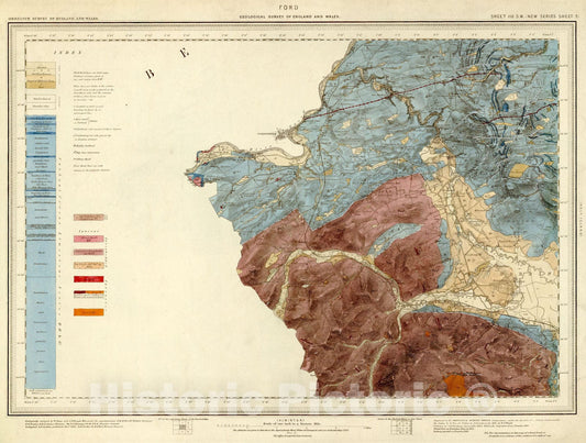 Historic Map : 110. Berwick, SW Quad., 1890, Vintage Wall Art