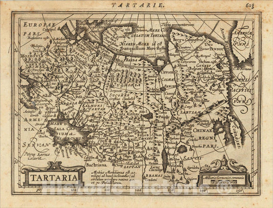 Historic Map : Tartaria, c1630, Jan Jansson, Vintage Wall Art
