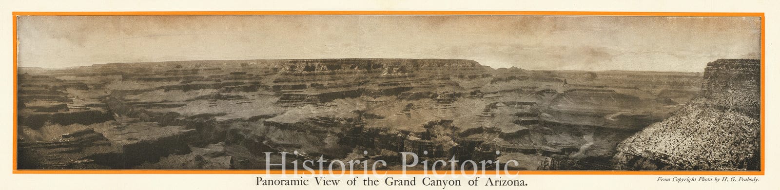 Grand Canyon of Arizona - Panoramic View, 1901 | Historical Map Print