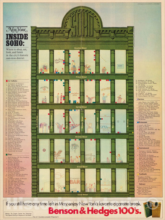 Historic Map : Inside Soho, , 0, Vintage Wall Art