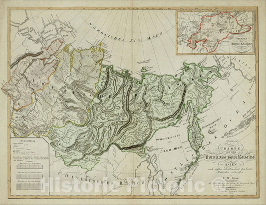 Historic Map : Charte von Dem Russischen Reiche in Asien, 1811, 1811, , Vintage Wall Art
