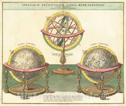 Historic Map : Sphaerarum Artificialium Typica Repraesentatio novissime adumbrata, 1720, Johann Baptist Homann, v1, Vintage Wall Art
