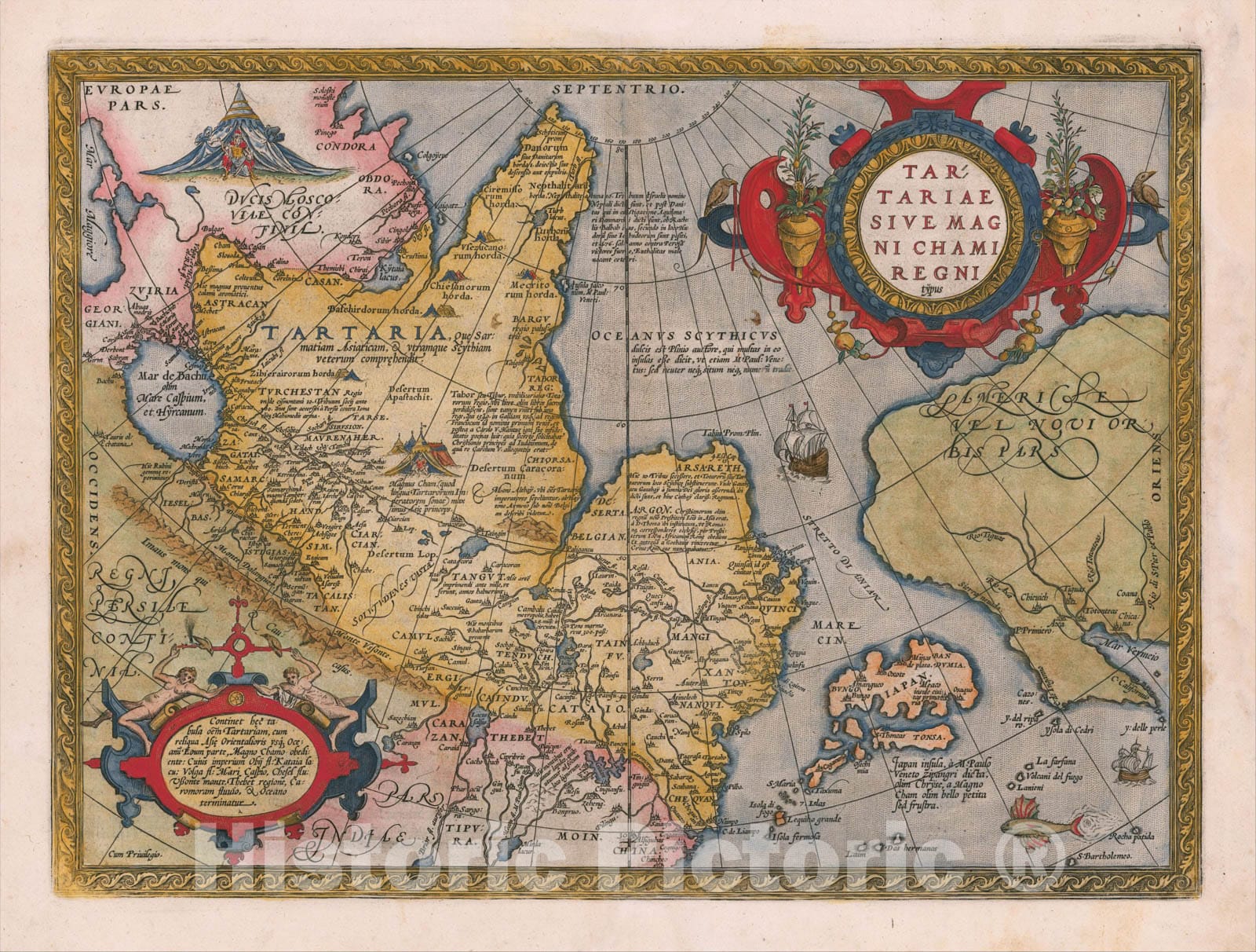 Historic Map - Tartariae Sive Magni Chami Regni typus, 1584, Abraham Ortelius v3