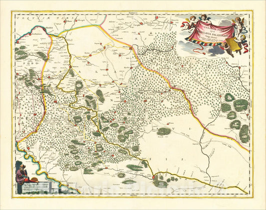 Historic Map : Ukrainae pars quae Barclavia Palatinatus Vulgo dicitur , c1660, Johannes Blaeu, Vintage Wall Art