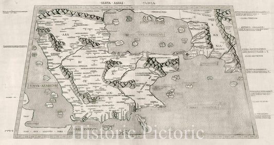 Arabia: Sexta Asiae Tabula - 1478 Regional Map Print