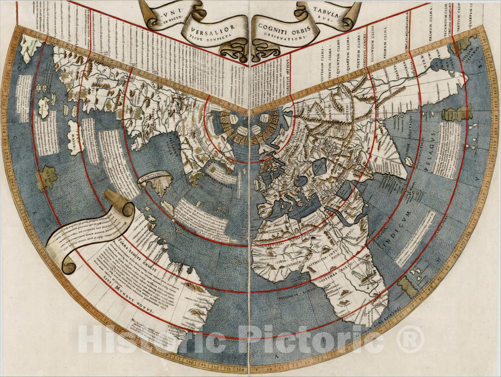 Historic Map : Universalior Cogniti Orbis Tabula Ex Recentibus Confecta Obsevationibus, 1507, , Vintage Wall Art