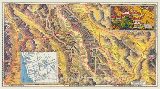 Historic Map : Death Valley, 1934, Gerald A. Eddy, Vintage Wall Art