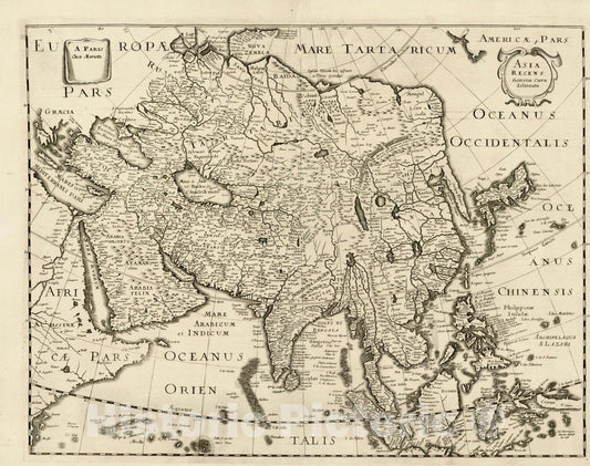 Historic Map : Asia Recens summa cura delineata (Proof State -- Corea Isthmus), c1640, , Vintage Wall Art