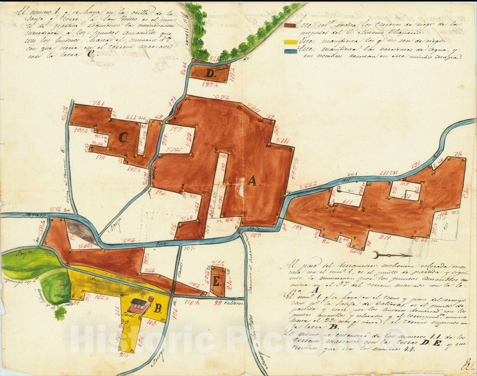Historic Map : The city of Temascalcingo in the State of Mexico, c1845, Anonymous, Vintage Wall Art