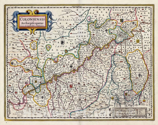 Historic Map : Coloniensis Archiepiscopatus, c1688, , Vintage Wall Art