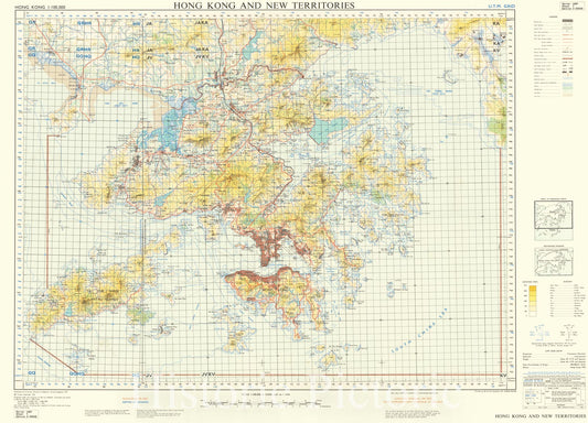 Hong Kong and New Territories - Ministry of Defence Map, 1970