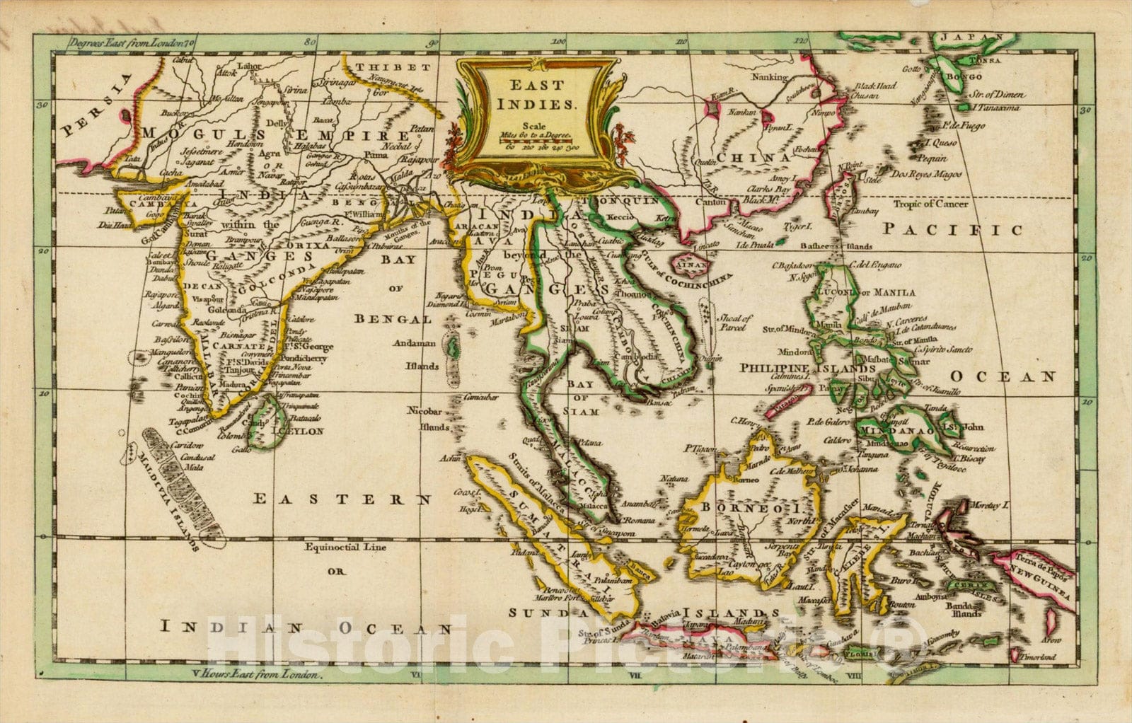 Historic Map : East Indies, 1752, Thomas Jefferys, v1, Vintage Wall Art
