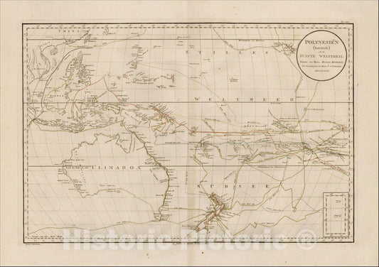 Historic Map : Polynesien (Inselwelt) oder der Funfte Welttheil Versasst von Herrn Daniel Djurberg . . MDCCLXXXIX, 1789, Daniel Djurberg, Vintage Wall Art