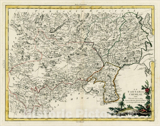 Historic Map : La Tartaria Chinese, 1784 [show Corea], 1784, Antonio Zatta, Vintage Wall Art