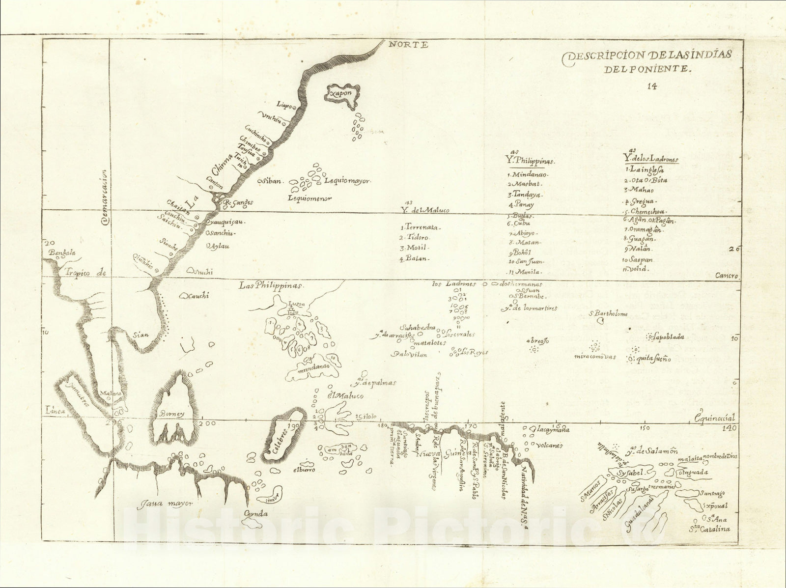 Historic Map : Descripcion De Las Indias Del Poniente, 1666, Antonio de Herrera y Tordesillas, Vintage Wall Art
