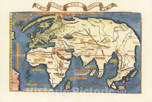 Historic Map : Diefert Situs Orbis Hydrographorum ab eo quem Ptolomeus Posuit, 1529, Lorenz Fries, v2, Vintage Wall Art