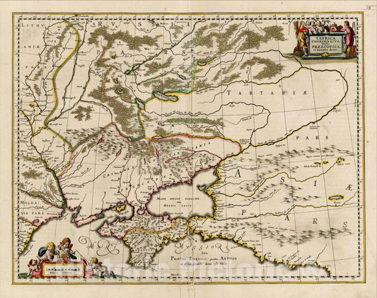 Historic Map : Taurica Chersonesus, Hodie Przecopsca, at Gazara dicitur., 1644, , Vintage Wall Art