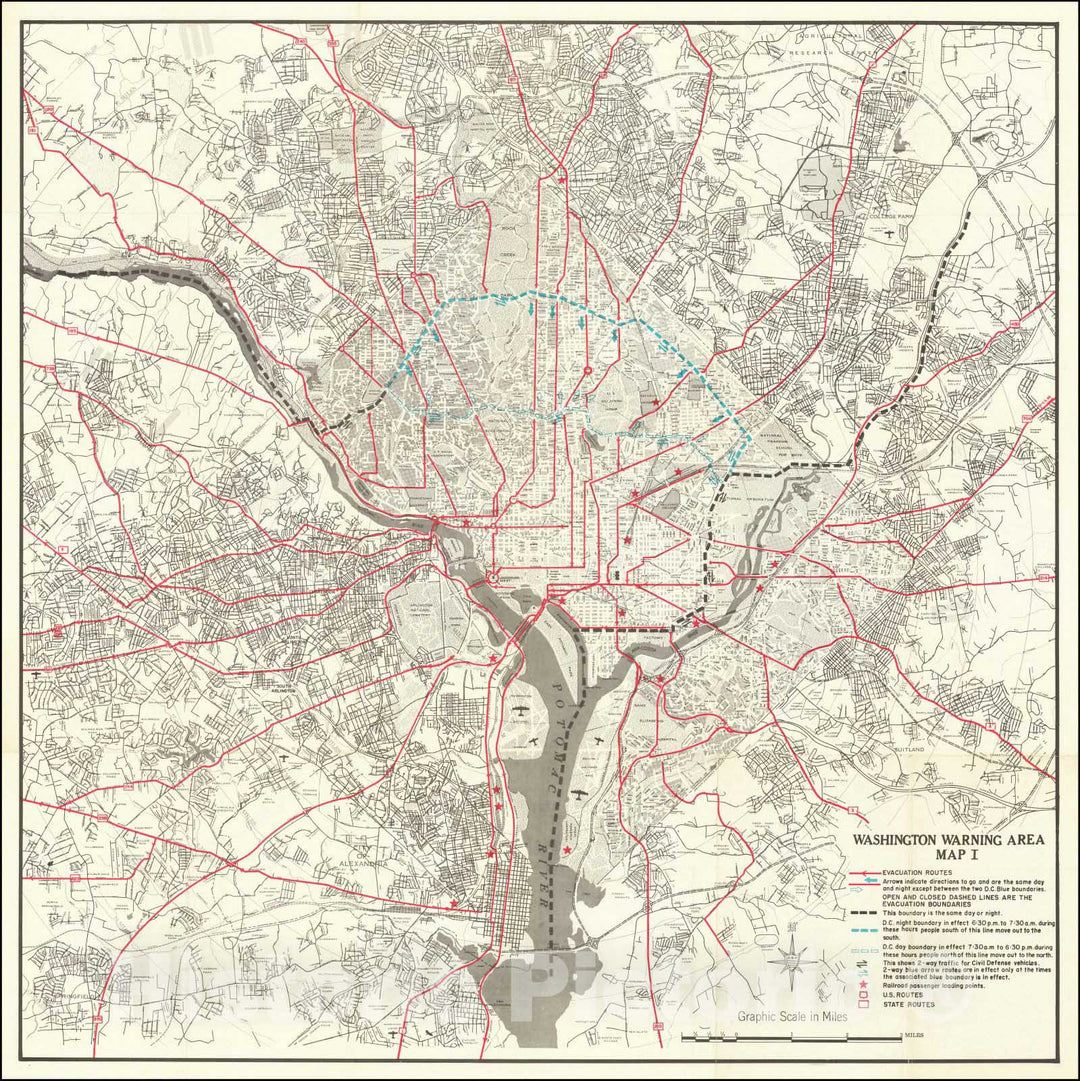 Historic Map : Washington Warning Area Map I [and] Washington Warning Area Map II, 1959, v2, Vintage Wall Art