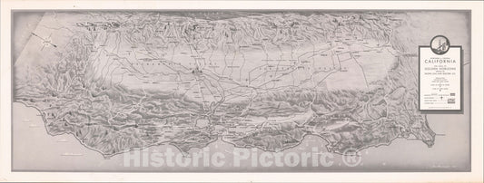Historic Map : North and Central California - The Land of Golden Horizons Served By Pioneer Gas and Electric Co., 1957, Otto Hesemeyer, v2, Vintage Wall Art
