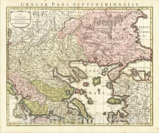 Historic Map : Graeciae Septentrionalis Pars., 1780, Anonymous, Vintage Wall Art