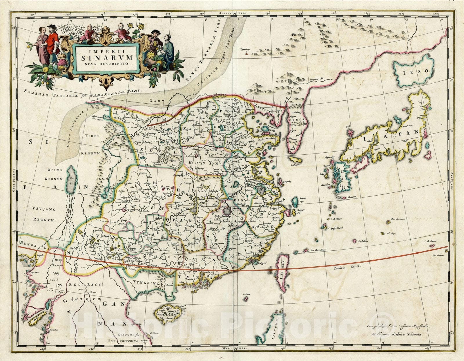 Historic Map : Imperii Sinarum Nova Descriptio , c1688, Vintage Wall Art