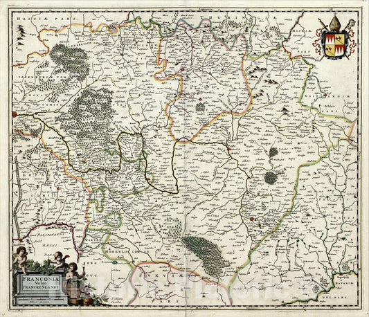 Historic Map : Franconia Vulgo Franckenlandt, c1685, , Vintage Wall Art