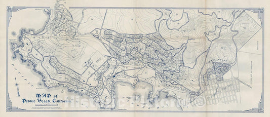 Historic Map : Map of Pebble Beach California, 1924, 1925, Douglas D. Howard, Vintage Wall Art