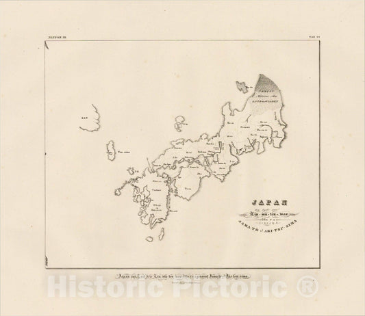 Historic Map : [Japan] Japan ten tyde van Zin-mu-ten-won 66 v.c. genaamd Jama-to v. Aki-Tsu-Sima., 1840, Phillip Franz von Siebold, Vintage Wall Art