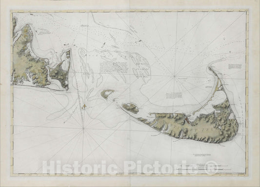 Historic Map : [Nantucket and Martha's Vineyard], 1781, , Vintage Wall Art