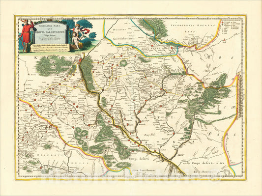 Historic Map : Ukrainae pars quae Kiovia Palatinatus Vulgo dicitur , c1660, Johannes Blaeu, Vintage Wall Art