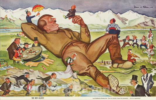 Historic Map : The New Lilliput, 1938, Emery Kelen, Vintage Wall Art