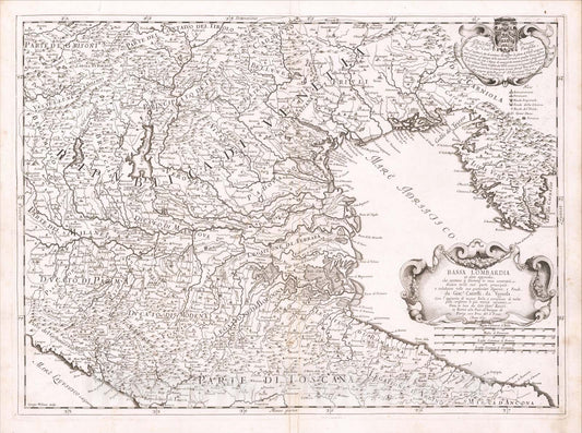 Historic Map : Bassa Lombardia et latre appendici . . .1681, 1681, Giacomo Giovanni Rossi, Vintage Wall Art