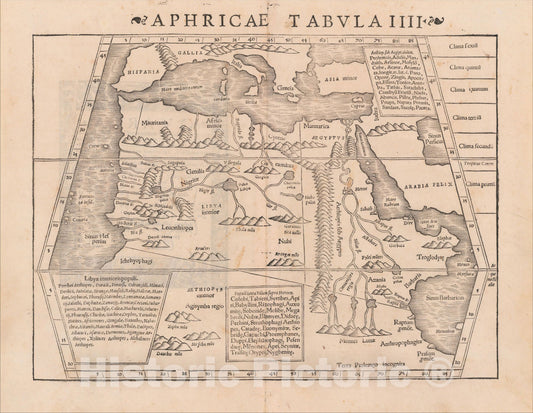 Historic Map : Aphricae Tabula IIII, 1542, Sebastian M?nster, Vintage Wall Art
