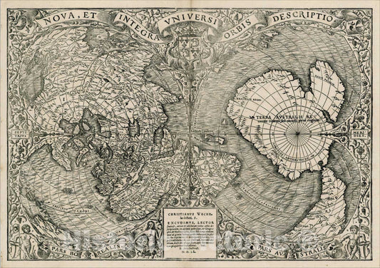 Historic Map : Nova, et Integra Universi Orbis Descriptio, 1540, , Vintage Wall Art