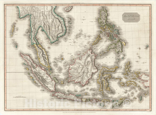 Historic Map : East India Isles, 1813, John Pinkerton, v2, Vintage Wall Art