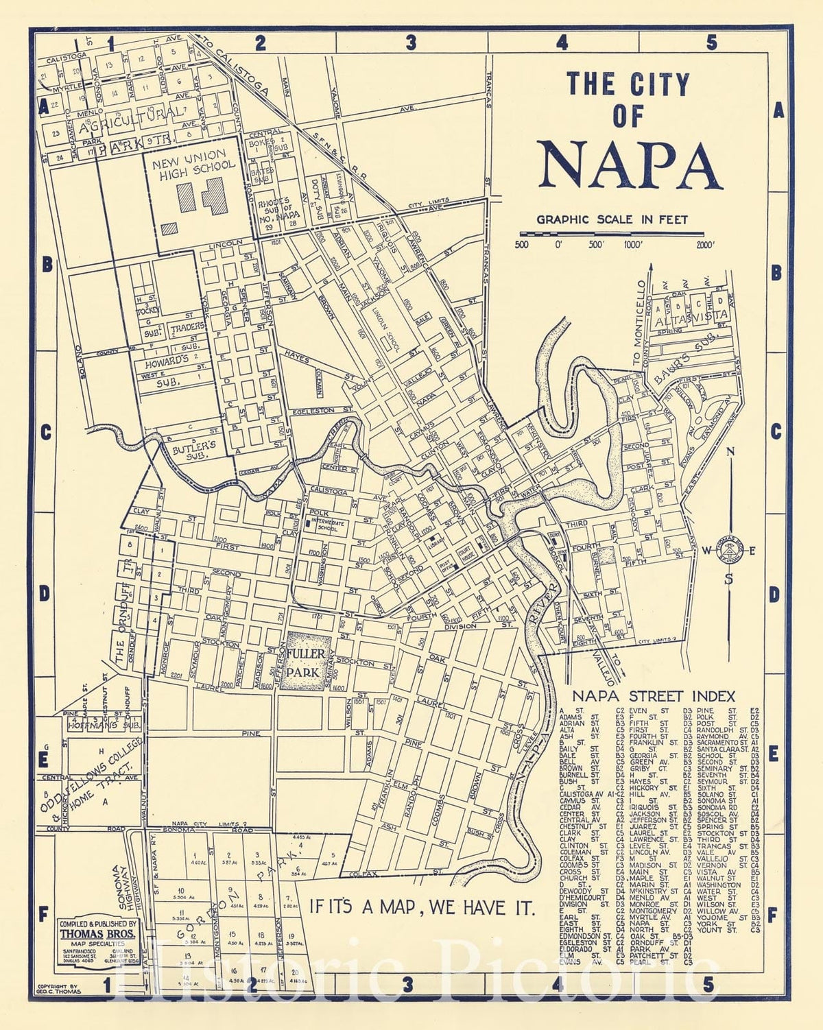 Napa and Vallejo - City Plans, 1920 | Historical Map Print
