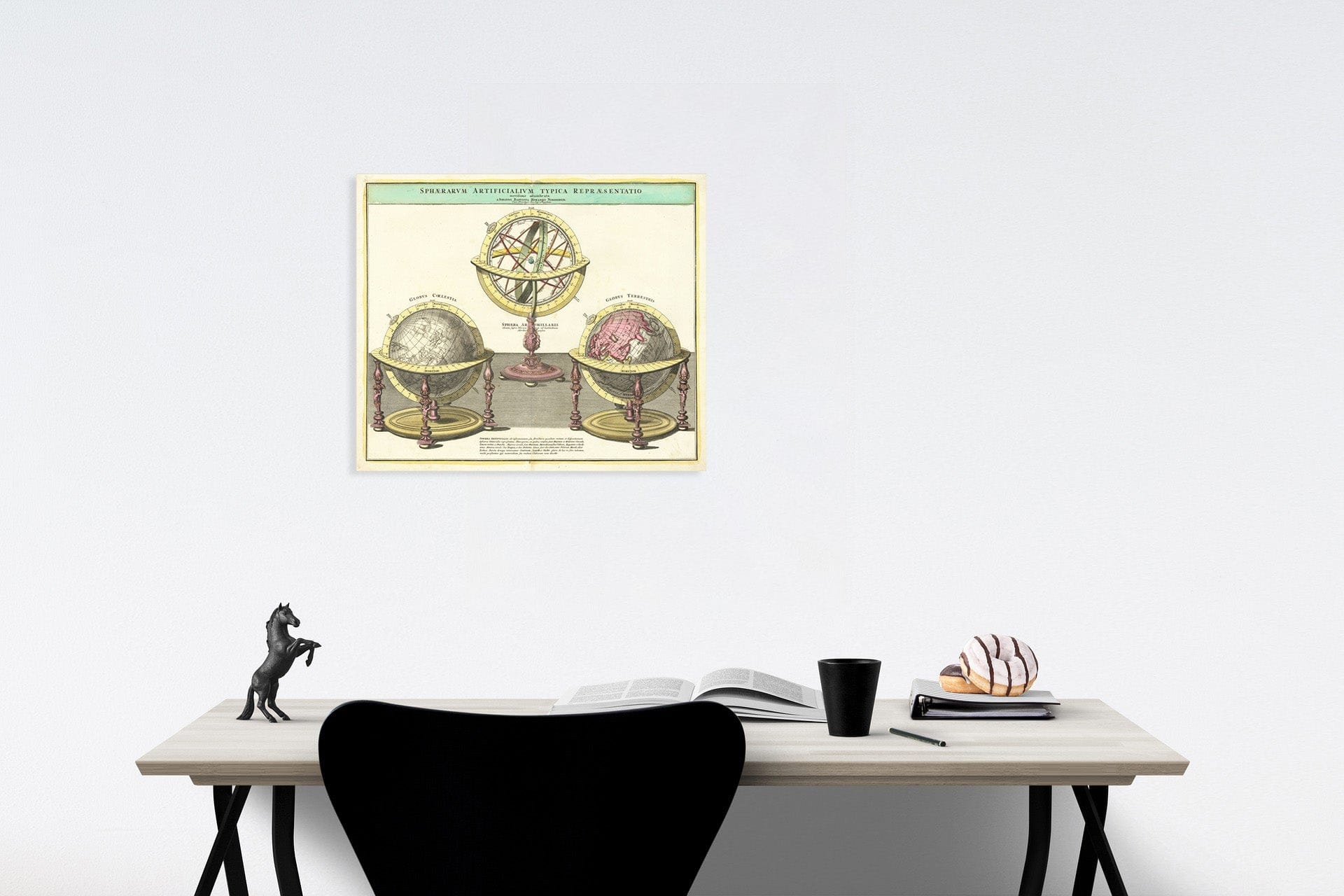 Sphaerarum Artificialium Typica Repraesentatio novissime adumbrata, 1720, Johann Baptist Homann, v2, Vintage Wall Art