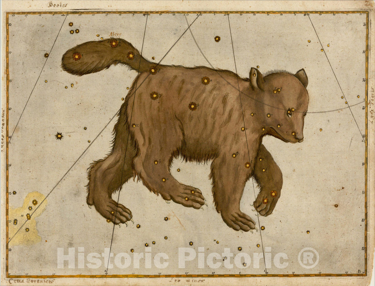 Historic Map : [ Ursa Major ], 1624, Johann Bayer, Vintage Wall Art