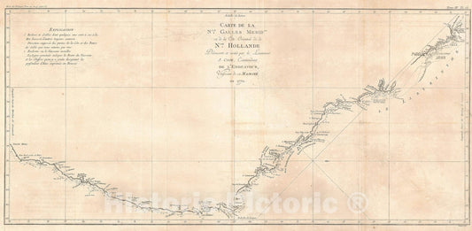 Historic Map : New South Wales, Australia, Cook, 1774, Vintage Wall Art
