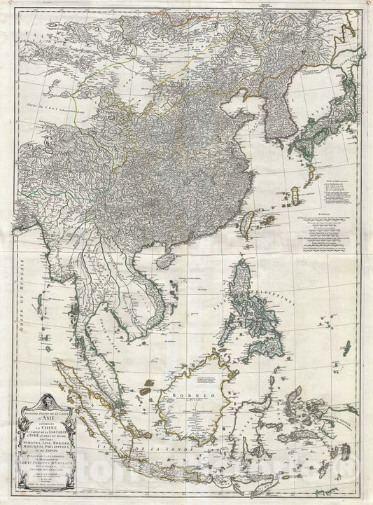 Historic Map : Southeast Asia, The East Indies, China, Korea and Japan, D'Anville, 1752, Vintage Wall Art