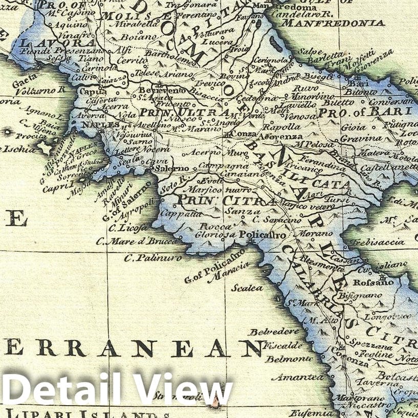 Historic Map : Southern Italy 