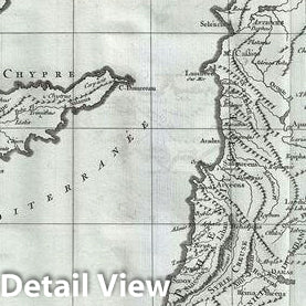 Historic Map : Ancient Phoenicia "Israel, Palestine or Holy Land", Delisle de Sales, 1782, Vintage Wall Art