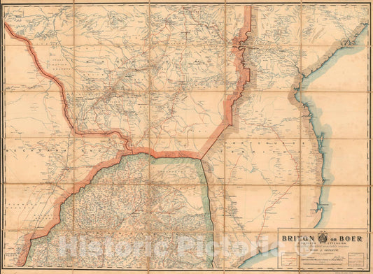Historic Map : The Northern Transvaal, Wood anArttlepp, 1901, Vintage Wall Art